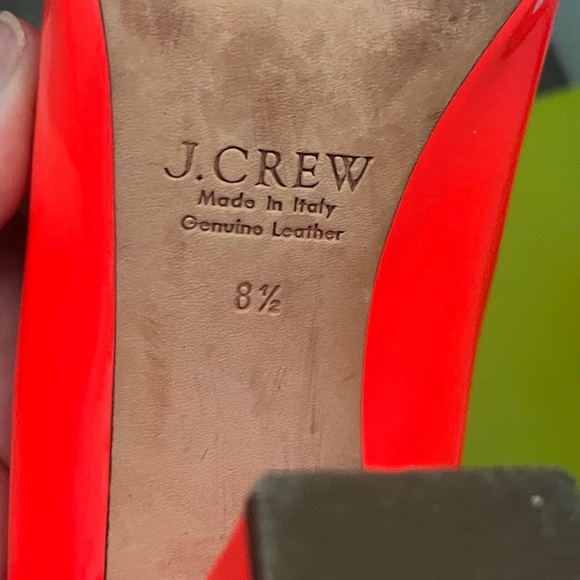 J. Crew Etta Satin Toe Pump - Neon Orange - Size 8.5 - Picture 5 of 9